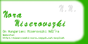 nora miserovszki business card